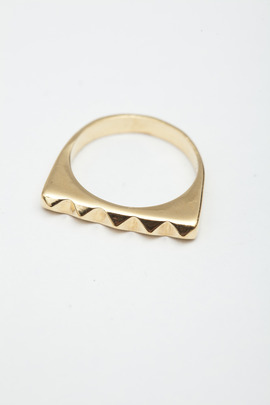 TOMTOM Shiny 18K Studder Stack Ring