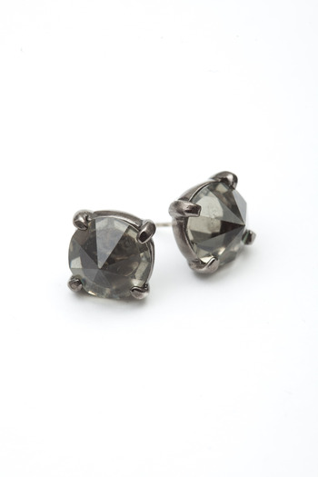 Made Her Think - Gunmetal/Black Diamond Spike Stud