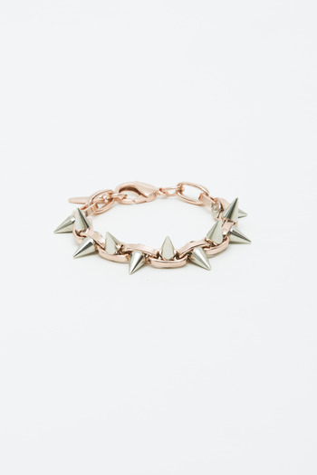 Joomi Lim - Rose Gold/Silver Double Row Spike Bracelet