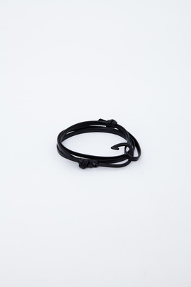 Miansai Black/Black Enamel Hooked Leather Bracelet