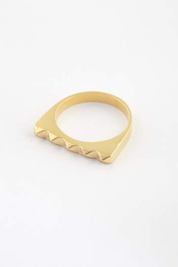 TOMTOM - Matte 18K Studder Stack Ring