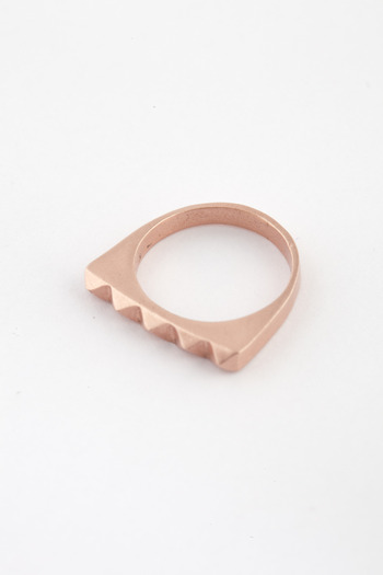 TOMTOM - Matte Rose Gold Studder Stack Ring