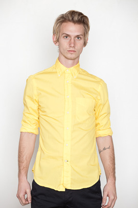 Gitman Bros. Vintage Bright Yellow Poplin