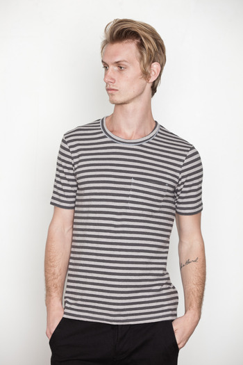 Wings + Horns - Dk. Grey S/S Pocket Tee