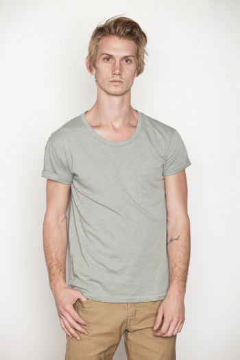 Cheap Monday Men's - Light Green Dan Pocket Tee