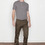 Wings + Horns - Dk. Grey S/S Striped Henley