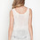 Laugh Cry Repeat - White Knit Tank