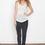 Laugh Cry Repeat - White Knit Tank