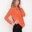 Laugh Cry Repeat - Coral Cowl Back Button-up