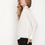 Laugh Cry Repeat - White Cowl Back Button-up