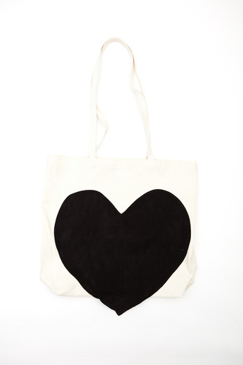 Laugh Cry Repeat - White Heart Tote