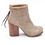 Jeffrey Campbell - Taupe Suede Rumble Zip Bootie