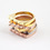 TOMTOM - Oxidized Silver Studder Stack Ring