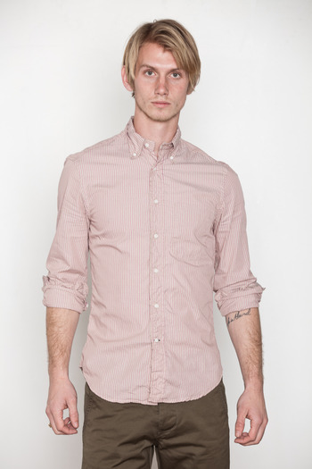 Gitman Bros. Vintage - Tan Stripe Poplin (1985)