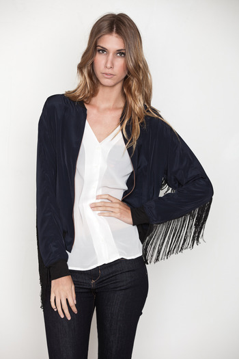 Kai-aakmann Women's - Fringe Back Blouson