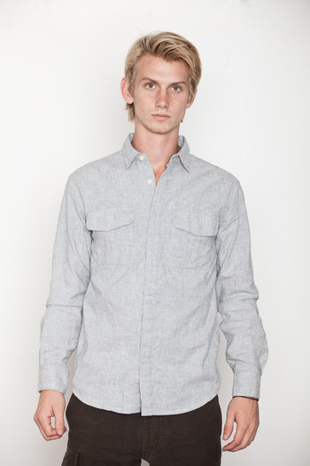 Blanc & Noir - White Engineer Stripe Shirt
