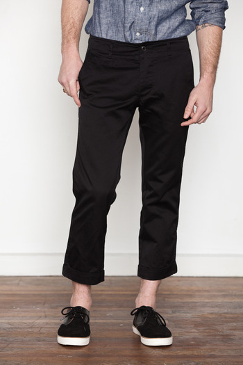 Wings + Horns - Black Cropped West Point Chino