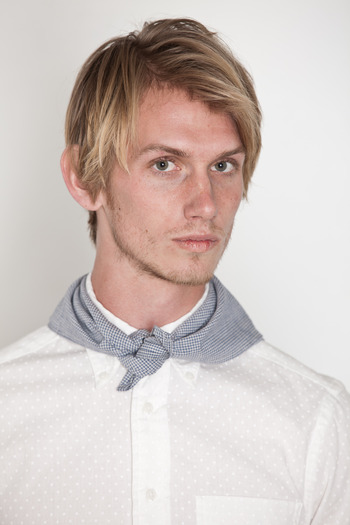 Wings + Horns - Blue Check Bandana