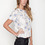 Addison - Diamond Stripe Split Back Tee