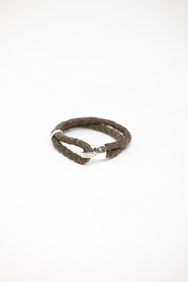 Miansai Olive Leather Beacon Bracelet