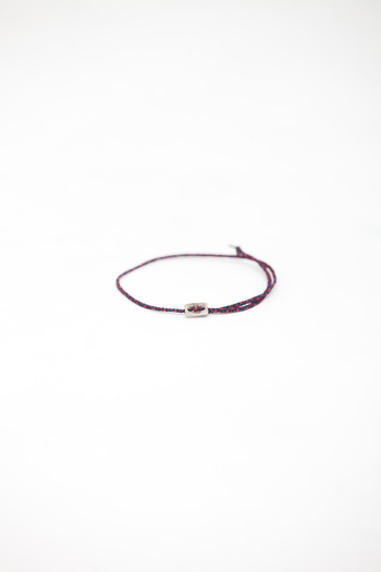 Robert Geller - Navy/Scarlet Thin Braid Bracelet