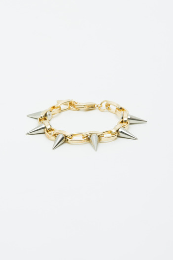 Joomi Lim - Gold/Silver Single Row Spike Bracelet