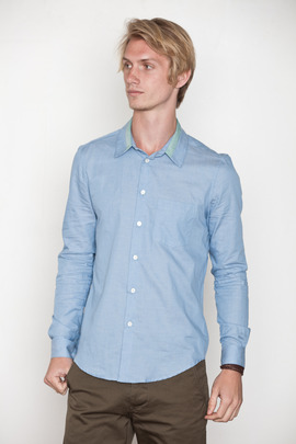 Opening Ceremony Trimmed Collar Chambray Shirt