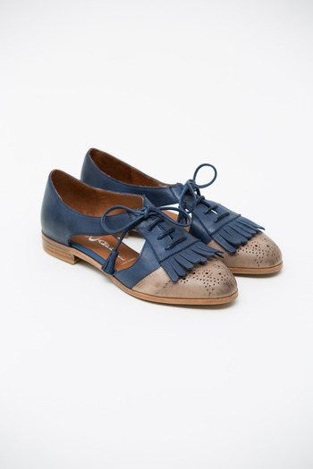 Jeffrey Campbell - Beige/Blue Kelley Oxford