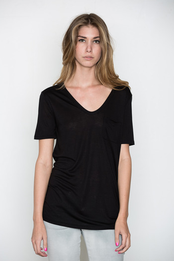 T by Alexander Wang Women's - Black Classic Tee w/ Pocket