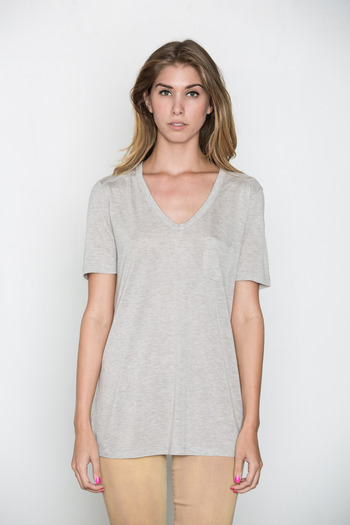 T by Alexander Wang Women's - Light Heather Classic Tee w/ Pocket