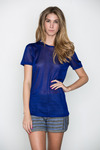 T-by-alexander-wang-womens-indigo-sheer-rayon-tee