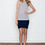 T by Alexander Wang Women's - Indigo Jersey Ruched Twist Skirt