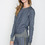 T by Alexander Wang Women's - Black/Indigo French Terry Sweatshirt