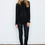T by Alexander Wang Women's - Black Silk & Mesh Combo Shirt