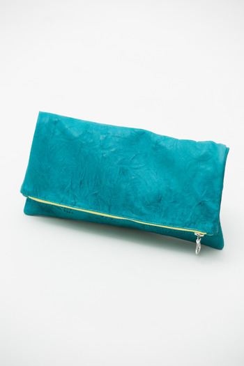 Cast of Vices - Teal Recycle Clutch