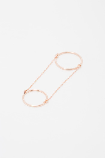 Made Her Think - Rose Gold Double Wire Chain Ring