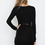 T by Alexander Wang Women's - Black Mesh Insert Boatneck Dress