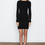 T by Alexander Wang Women's - Black Mesh Insert Boatneck Dress
