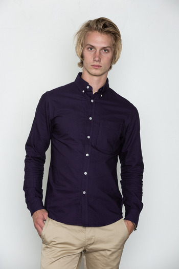 Wings + Horns - Purple Oxford Shirt