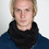 Wings + Horns - Black Rib Knit Tube Scarf