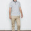 Wings + Horns - Heather Grey Camo Collar Polo