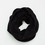 Wings + Horns - Black Rib Knit Tube Scarf