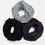 Wings + Horns - Heather Grey Static Rib Knit Tube Scarf