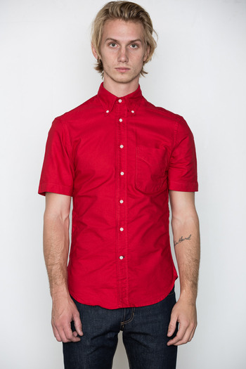 Gitman Bros. Vintage - Red S/S Overdyed Oxford