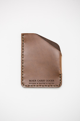 Makr Natural Cordovan Angle Wallet