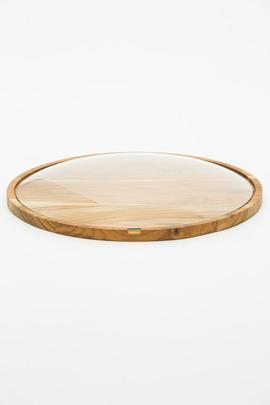 Roost Large Lens Display Dome & Teak Base