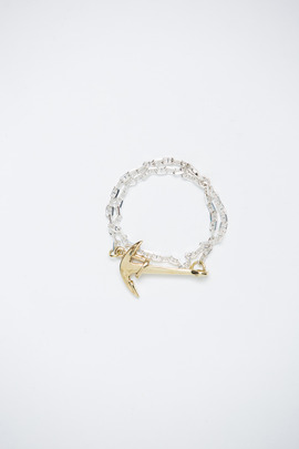 Miansai Gold Anchor/Silver Chain Bracelet