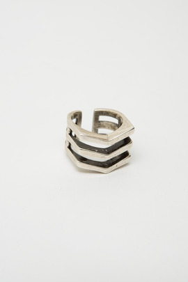 TOMTOM Silver Chevron Mini Ring