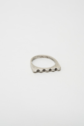 TOMTOM Silver Studder Stack Ring