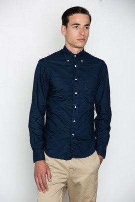 Gitman Bros. Vintage Navy Overdyed Oxford